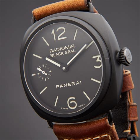 panerai radiomir black seal ceramica brown leather band pam 292|Panerai Radiomir PAM 292 Black Seal .